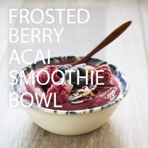 frosted acai smoothie bowl