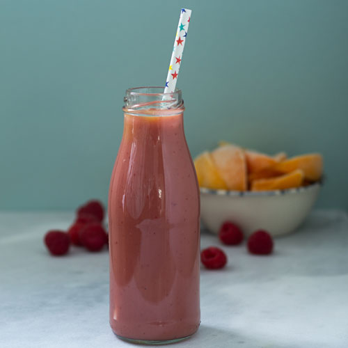 peach melba healthy smoothie for kids