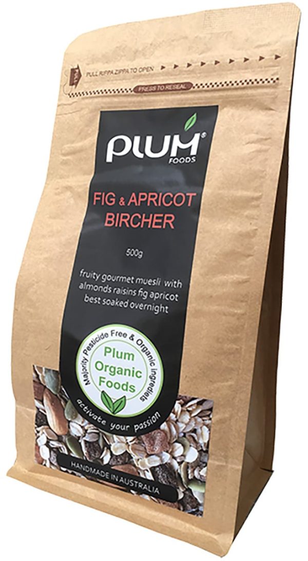 Fig and Apricot Organic Bircher Muesli 1kg - Plum Organic Foods