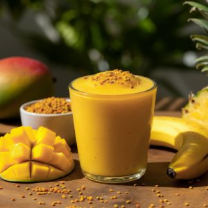 Tropical-smoothie-made-with-bee-pollen-from-Opera-Foods-wholesale-cafe-supplier