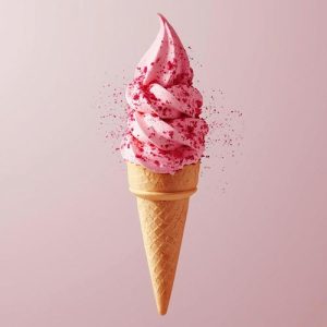 A-playful-ice-cream-cone-illustrating-Tangy-Dessert-Trends-for-2026-using-Opera-Foods-Berry-Powder