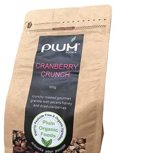 Cranberry Crunch Granola 500g - Plum Organic Foods ( BB - Feb 2026 )