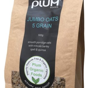 Jumbo Oats 5 Grain Organic Porridge 500g - Plum Foods  ( BB- Feb 2026 )